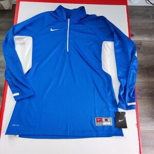 NWT Nike basketball training shirt women's size M blue white mesh on the side